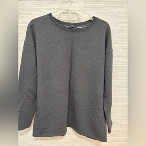 Thom Kelly Charlotte sweatshirt dark grey size Large heather charcoal